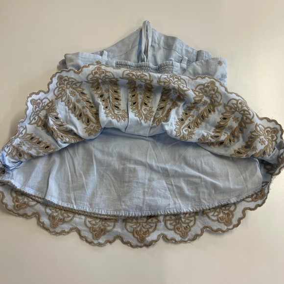 Anthropologie Moulinette Soeurs Womens Peplum Halter Top SMALL Embroidered - Picture 5 of 11